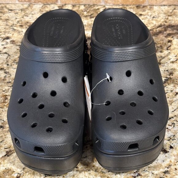 New CROCS SIREN STUDDED High Heel Light Weight Clog Black US Men's 12 F6 (E/P) - Picture 2 of 7